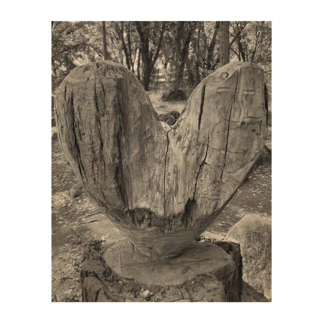 Wooden Heart  Wood Wall Art (Front)