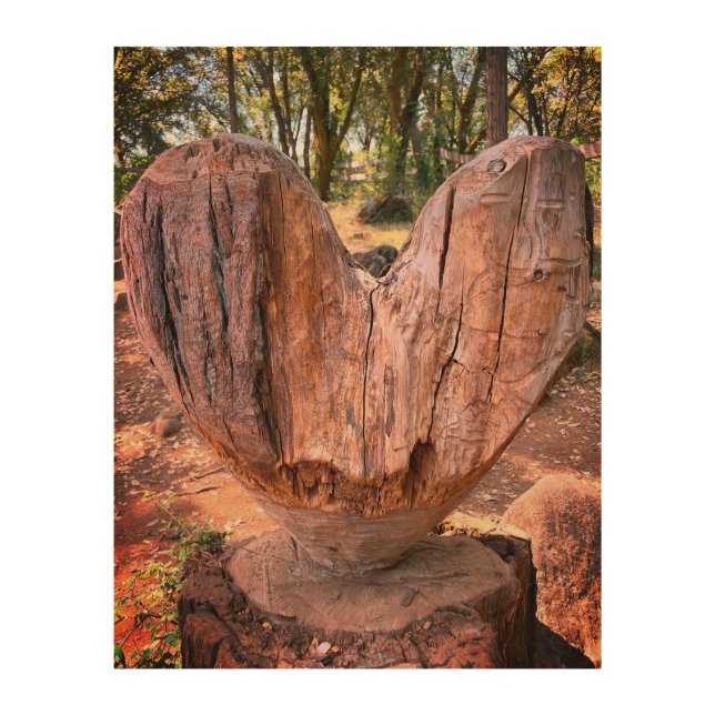 Wooden Heart  Wood Wall Art (Front)