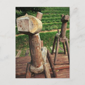 Wooden Horses Postcard by fotoplus at Zazzle