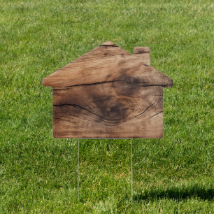 Wooden House Yard sign blank