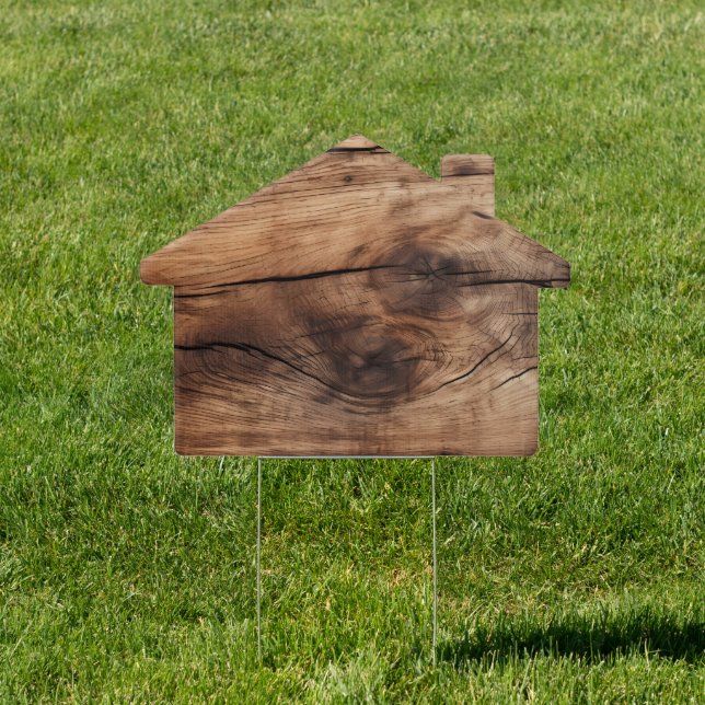 Wooden House Yard sign blank (Insitu)