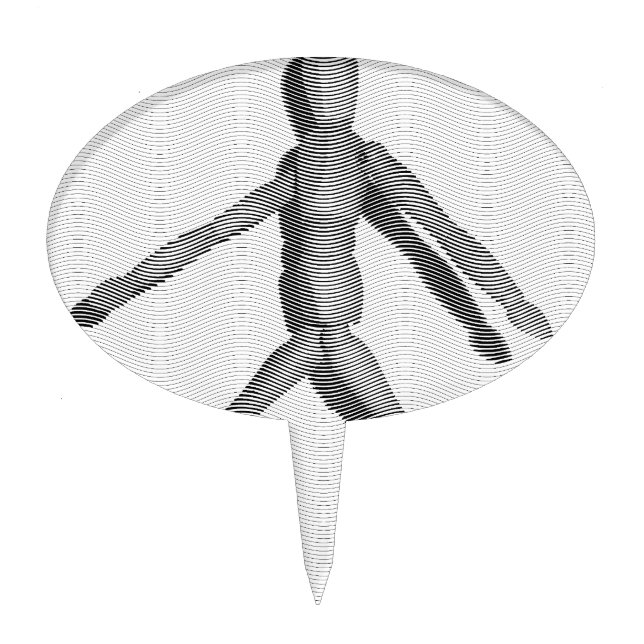 Wooden Human Mannequin Cake Topper (Front)