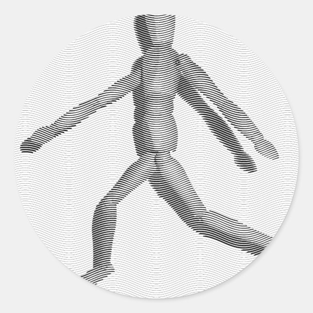 Wooden Human Mannequin Classic Round Sticker (Front)