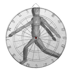 Wooden Human Mannequin Dartboard With Darts