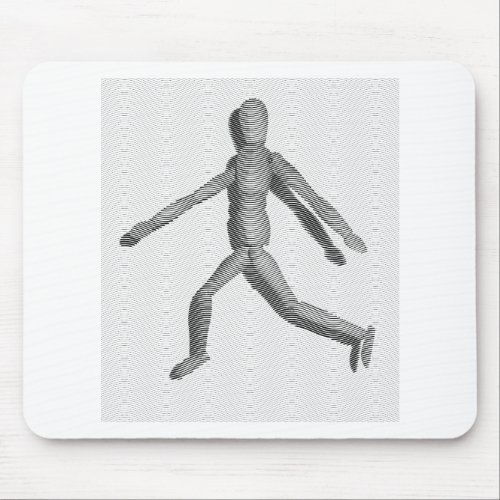 Wooden Human Mannequin Mouse Pad