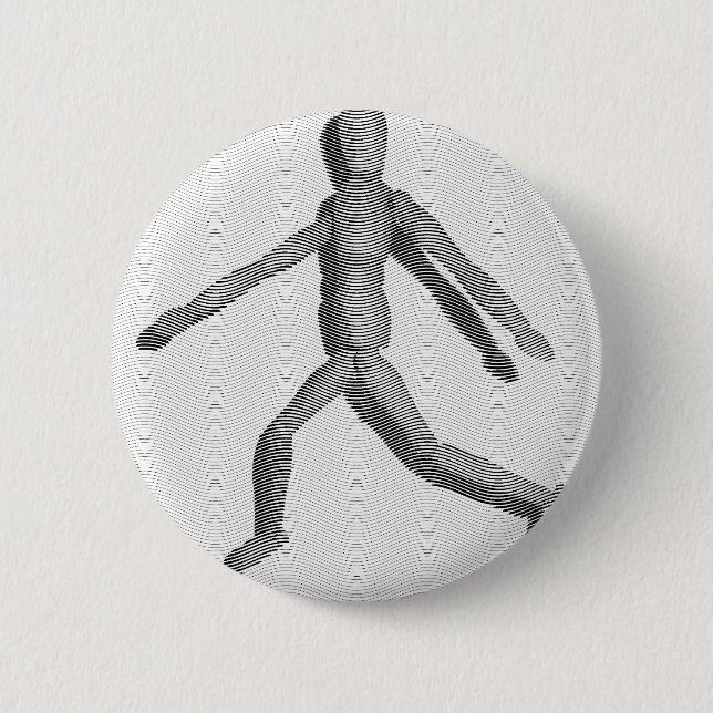 Wooden Human Mannequin Pinback Button (Front)