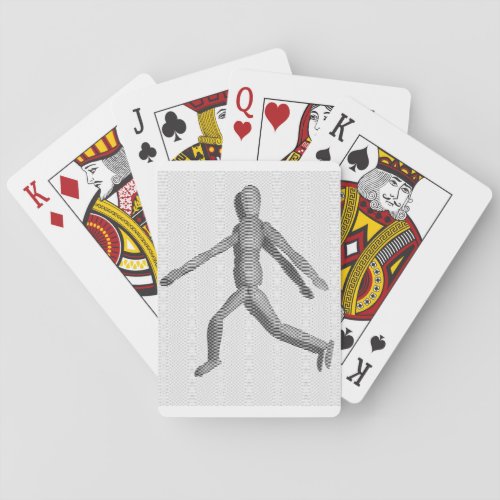 Wooden Human Mannequin Playing Cards