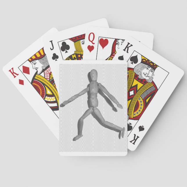 Wooden Human Mannequin Poker Cards (Back)