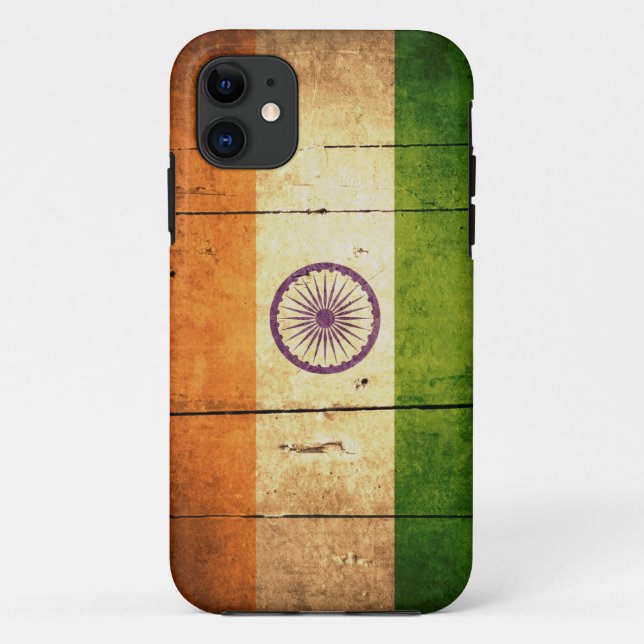Wooden Indian Flag Case-Mate iPhone Case (Back)