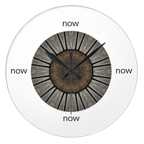 Wooden It Be Nice Mandala "Now" Large Clock