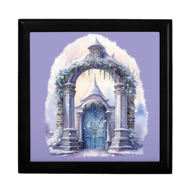 Wooden Jewelry  Box- Christmas Magical Gate Gift Box (Front)