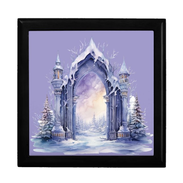 Wooden Jewelry Box-Christmas Magical Gate Gift Box (Front)