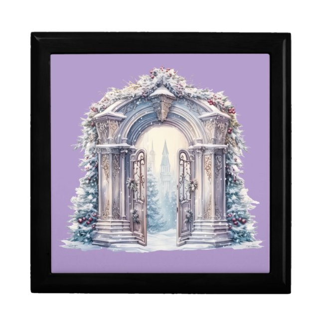 Wooden Jewelry Box-Christmas Magical Gate Gift Box (Front)