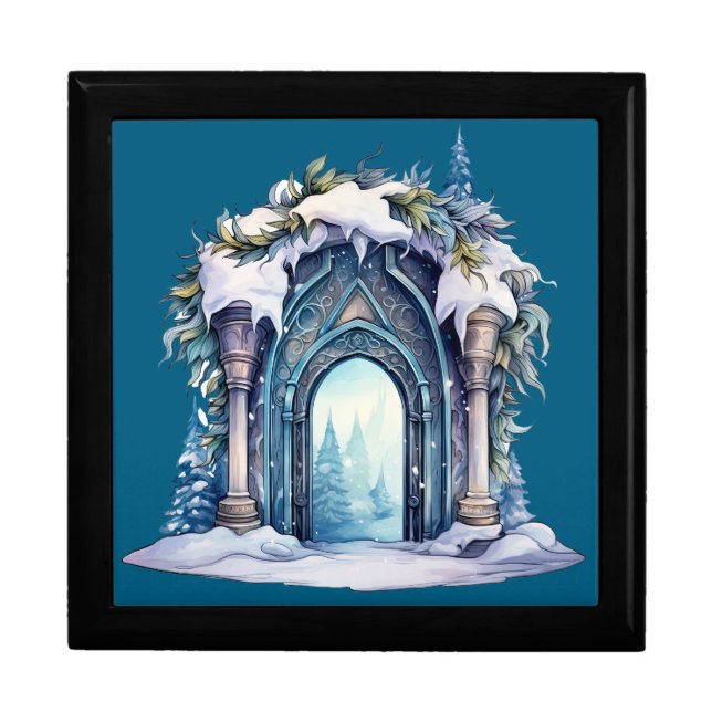 Wooden Jewelry Box-Christmas Magical Gate Gift Box (Front)