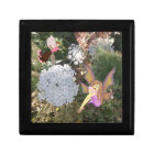 Wooden Jewelry Box - Fairy Wildflowers Queen Anne 