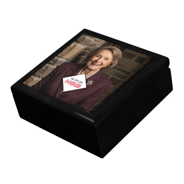 Wooden Jewelry Keepsake Box (Side)