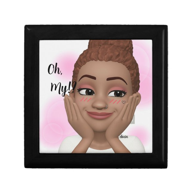 wooden jewelry keepsake box (Front)