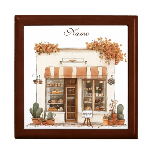 Wooden Jewelry Keepsake Box-Autumn Personalised Gift Box (Front)