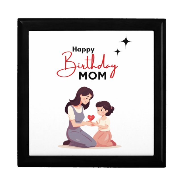 Wooden Jewelry Keepsake Box Barhday special (Front)