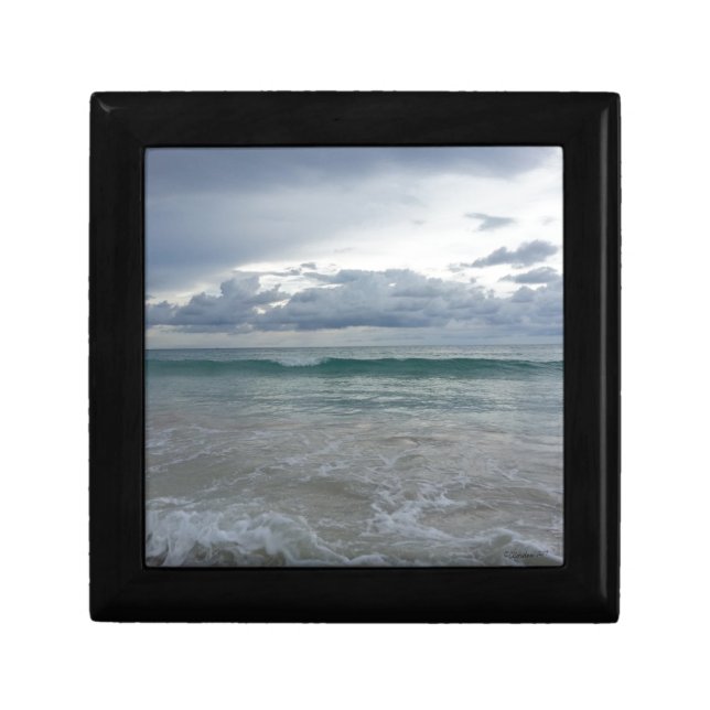 Wooden Jewelry Keepsake Box - Beach (Front)