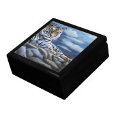 Wooden Jewelry Keepsake Box - Bengal Tiger (Side)