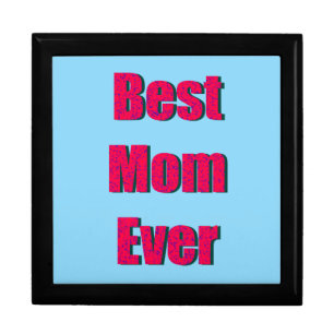Wooden Jewelry Keepsake Box Best mom ever 