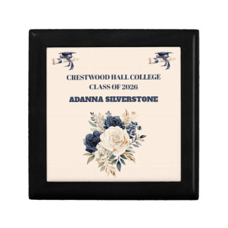 Wooden Jewelry Keepsake Box-Custom Name Class Year Gift Box