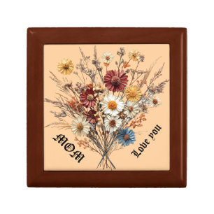 Wooden Jewelry Keepsake Box for Mom