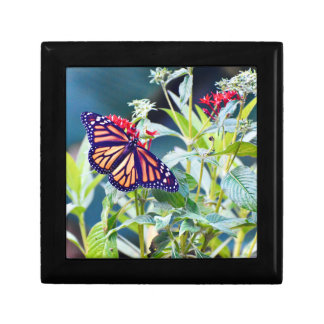 Wooden Jewelry Keepsake Box Monarch Butterfly