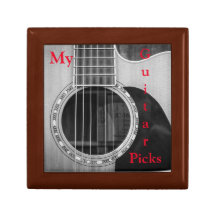 Wooden Jewelry Keepsake Box My Guitar Picks