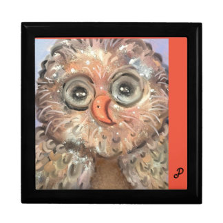 Wooden Jewelry Keepsake Box Original artwork OWL!