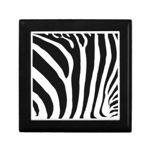 Wooden Jewelry Keepsake Box - Zebra Print