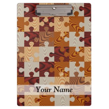 Wooden Jigsaw Puzzle Clipboard by Patternzstore at Zazzle