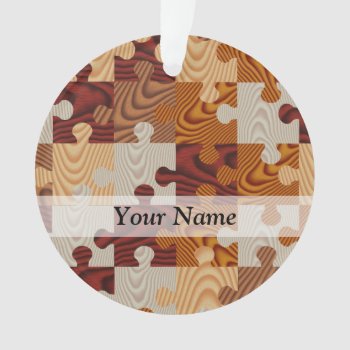 Wooden Jigsaw Puzzle Ornament by Patternzstore at Zazzle