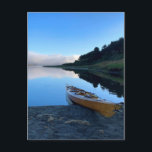 Wooden Kayak at Dawn Beach Postcard<br><div class="desc">Hi there! Hope you like this photo I captured on my travels. Feel free to add your own text! Check my shop for more.</div>