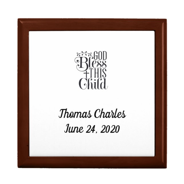 Wooden Keepsake Box for Child and Baby (Front)