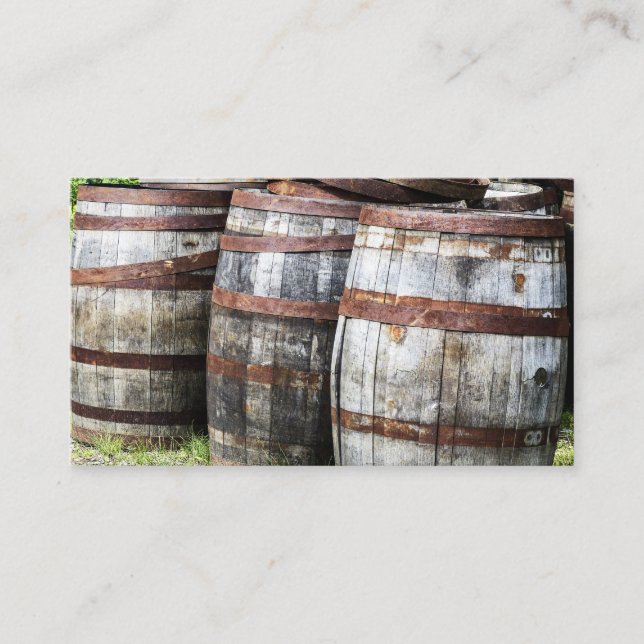 Wooden Keg Barrels Business Card (Front)