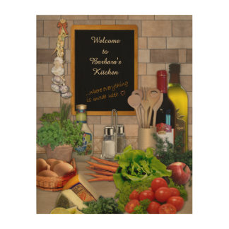 Wooden Kitchen Sign with your Name