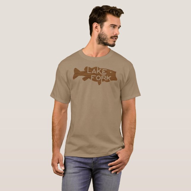 Wooden Lake Fork Bass T-Shirt (Front Full)