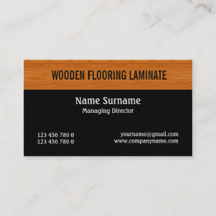 Wooden laminate wood flooring PERSONALIZE Business Card