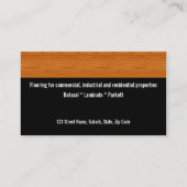 Wooden laminate wood flooring PERSONALIZE Business Card (Back)