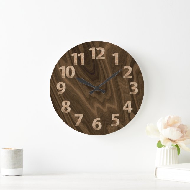 "Wooden" Large Clock (Home)