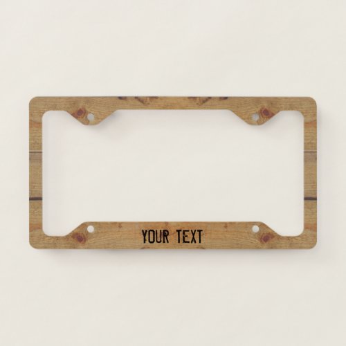 Wooden License Plate Frame with your Text