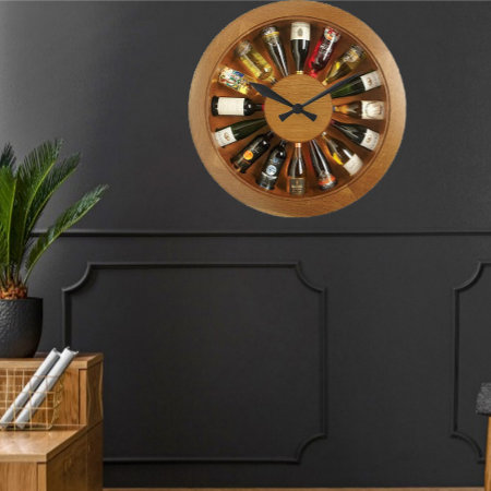Wooden Liquor Wheel Wall Clock