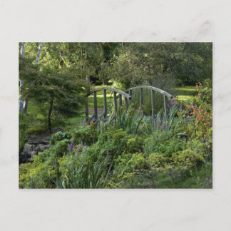 Wooden little bridge postcard