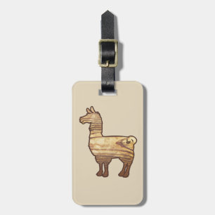 Wooden Llama Luggage Tag