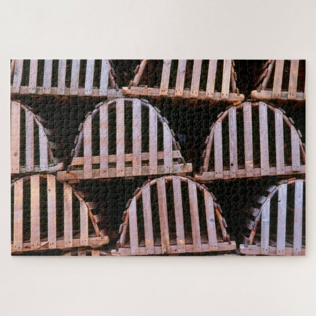 Wooden Lobster Traps Horizontal Jigsaw Puzzle (Horizontal)