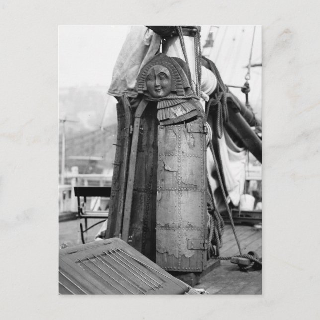 Wooden Maiden, Torture Device, 1910s Postcard (Front)