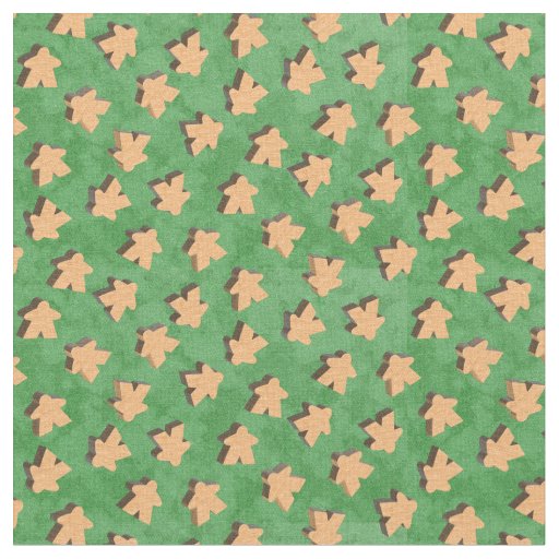 Wooden Meeple on Green | Game Night Fabric