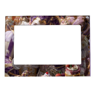 "Wooden Memory Box: Carousel of Sweets and Love in Magnetic Frame